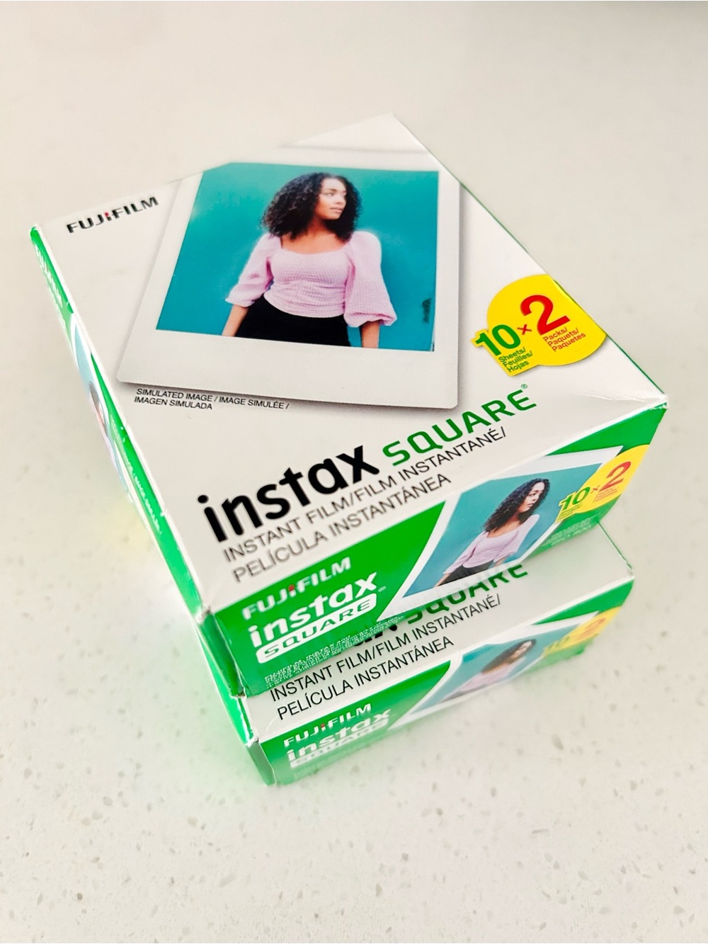 Fujifilm Instax Square Instant 2x Double Film Packs 40 Pictures Expired 2025-04
